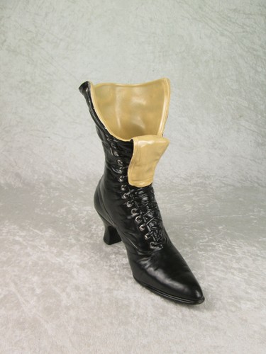 Ceramic victorian boot shoe - ceramic,
