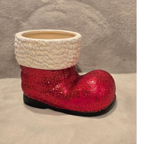 Vintage ceramic red boot - vintage,