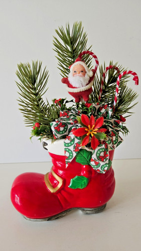 Vtg 60s santa boot - boot, christmas