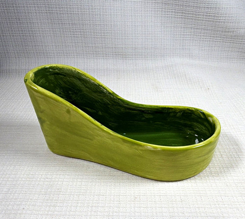 Handmade ceramic green boot - handmade,