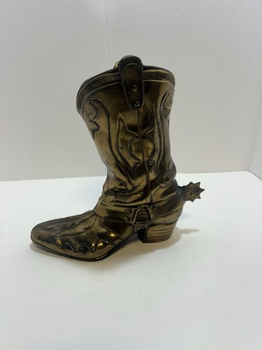 Vintage brass cowboy boot - vintage,