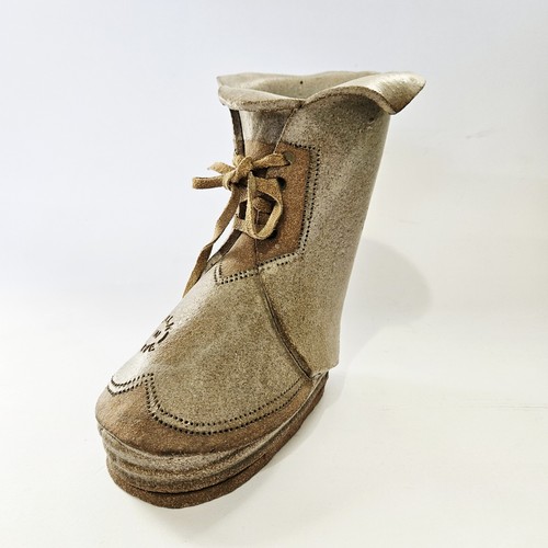 Cobbler vtg brown clay pottery - vtg,